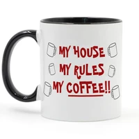 2020 my house my rules my coffee mug 350ml ceramic cup milk tea cup mug gift mug dropshipping