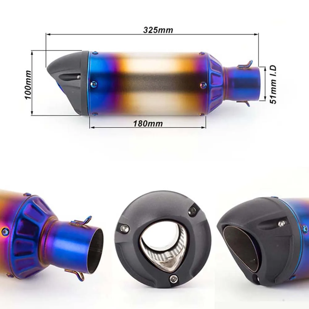 

Motorcycle Yoshimura Exhaust Pipe Escape Modified Universal Motorbike 51mm Laser Muffler ForHonda Ninjia250 ATV PCX155 Z900 ER6N