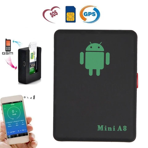 Портативный GPS-трекер MINI GSM/GPRS A8 для защиты детей и пожилых людей автомобиля/кнопка SOS/двойной микрофон/автоматический набор