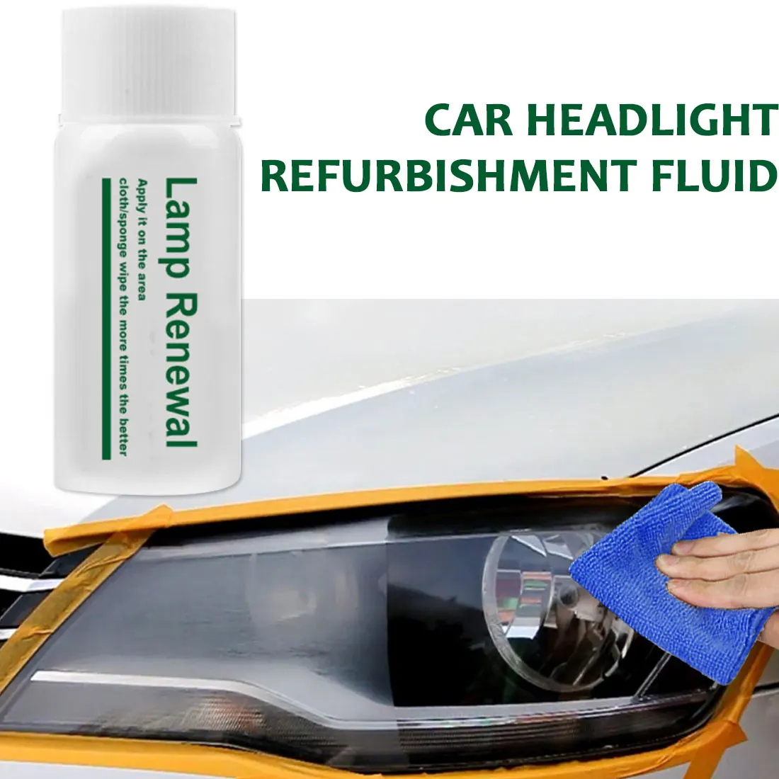 

10/20/30ml Car Maintenance Liquid with Sponge Car Headlight Restoration Polishing Coat Lamp Retreading Agent Lamp Renovation