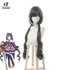 ROLECOS аниме Принцесса коннект кируя косплей парик Re Dive Kyaru женский длинный парик 90 см Косплей головные уборы серые синтетические волосы