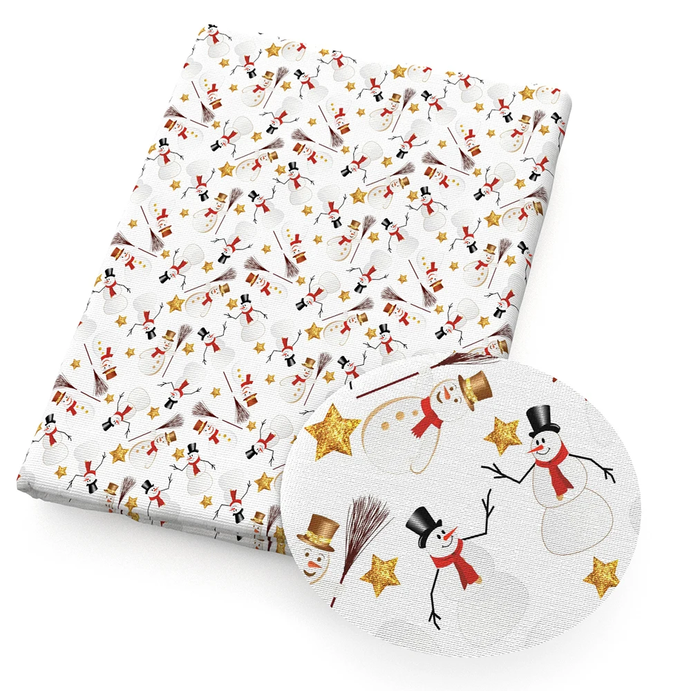 50*140 см Рождественская растительная полиэфирная хлопковая ткань для