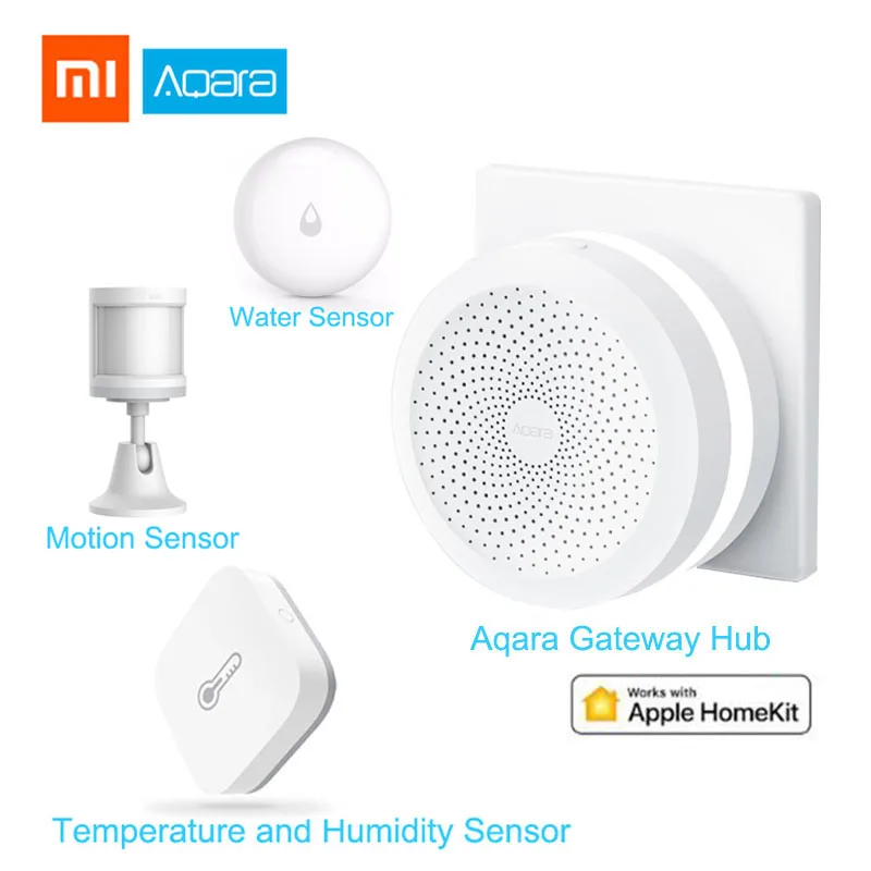 4 in 1 as picture XiaomiAqara Смарт Домашняя одежда s шлюз концентратора оконные и дверные профили Сенсор человеческого тела Беспроводной переключатель Температура воды влажности Сенсор домашняя одежда - Цвет: 4 in 1 as picture