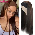 Парик с головной повязкой синтетический парик P430 Смешанные Омбре медовый блонд прямые парики для ежедневвечерние косплей парик Термостойкое волокно