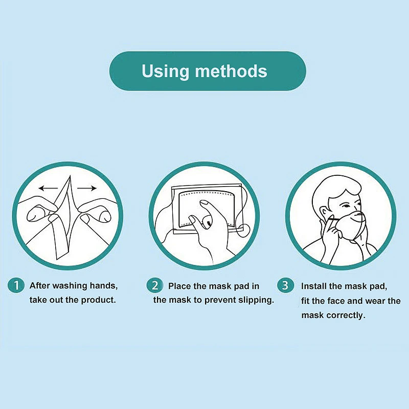 

100pcs Disposable Face Mask Replacement Filter Pad Adult Anti Dust Protective Masks Gasket Cotton Mat