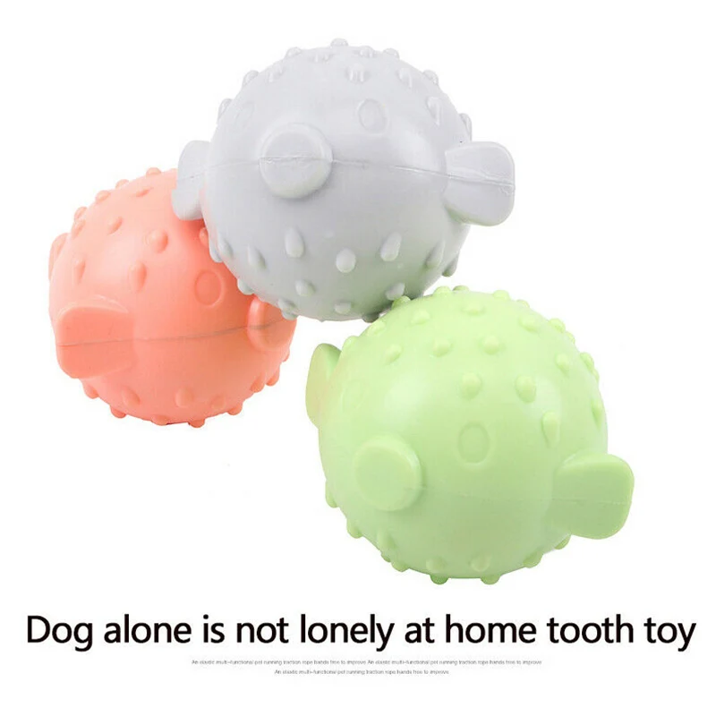 

Pet Ball Interactivity Rubber Dog Toy 4 Colors Makes Funny Sounds When Touched SDF-SHIP