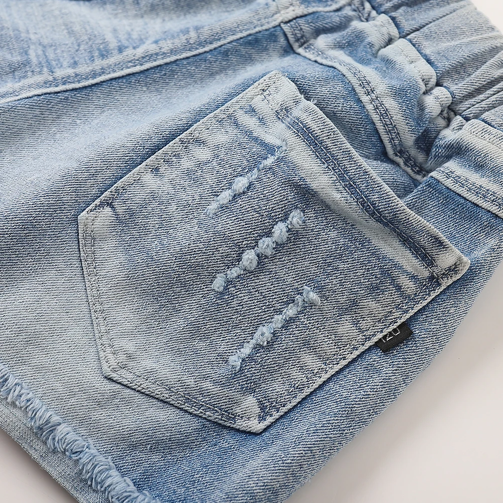 

Children's Casual Clothing Denim Shorts with Star Flower Girls Fashion Wear Jeans Kids Shorts for Girls