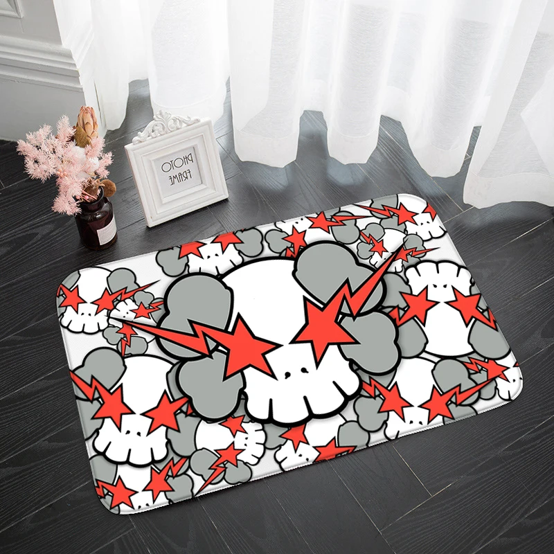 

Kawaii Kitchen Rug Living Room Floor Mat Hallway Decoration Flannel Material Rectangular Rugs For Bedroom Portable Prayer Carpet