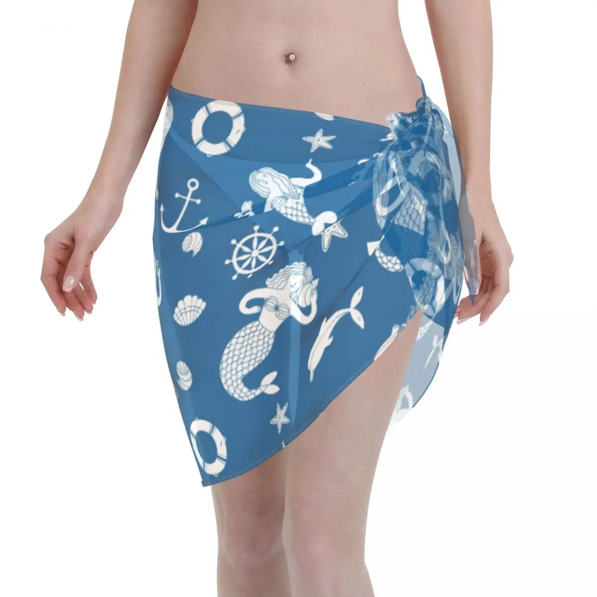 

Women Beach Bikini Cover Up Lovely Mermaids And Sea Elements Wrap Skirt Sarong Scarf Beachwear Bathing Suit Beachwear Swimsuits