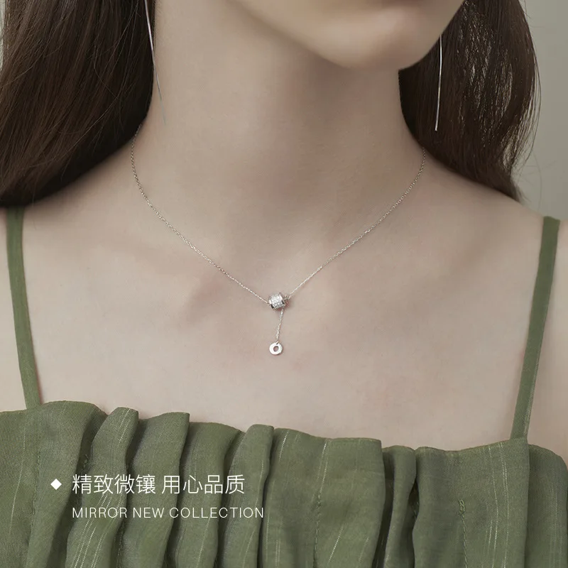 

New women's dress simple waist tassel circle S925 sterling silver necklace clavicle chain women can be made