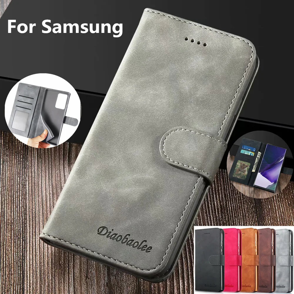 Роскошный кожаный флип чехол для Samsung Galaxy Note 20 Ultra S20 S10 S9 S8 plus A21s A20s A51 A71 A50 A70 A40