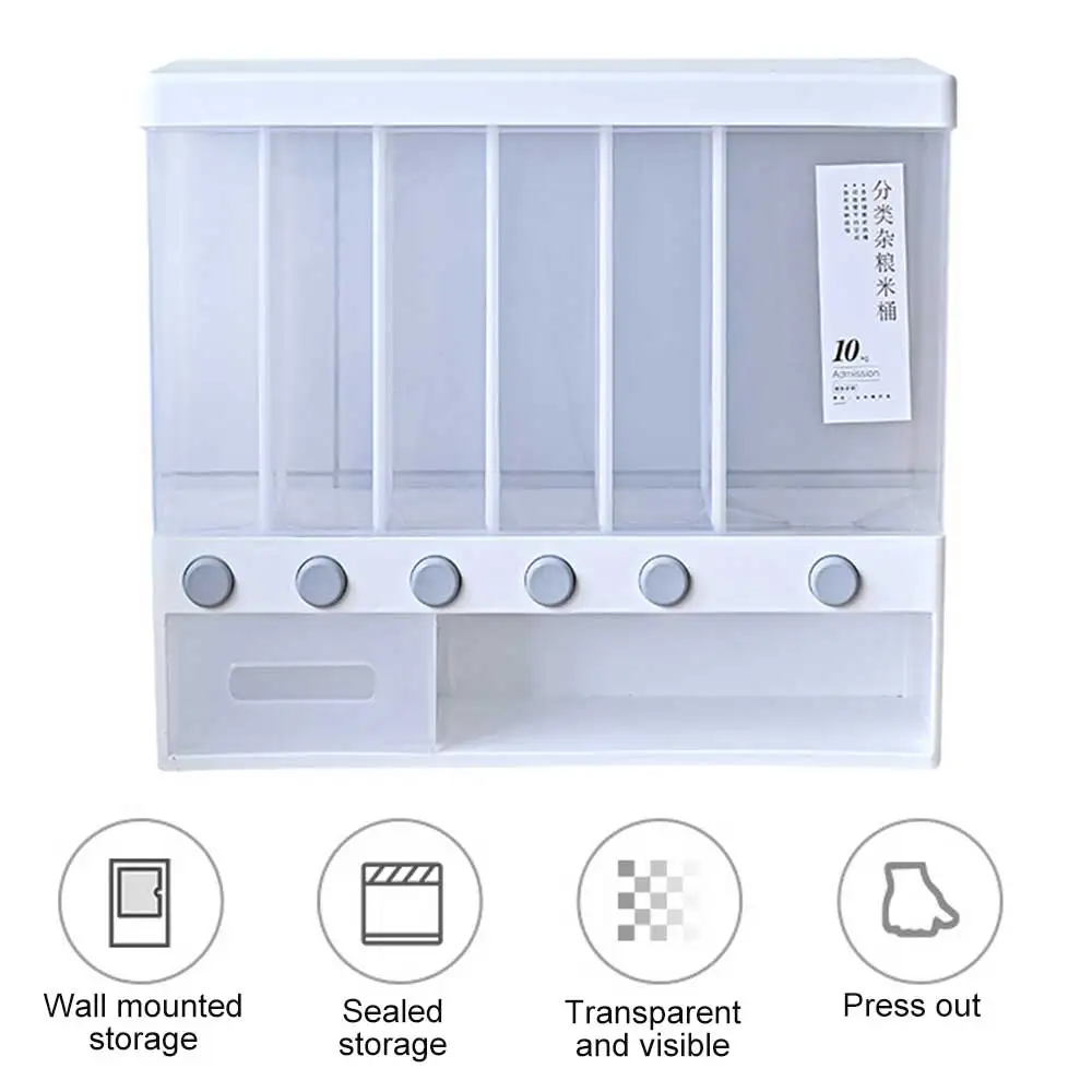 Герметичный контейнер для хранения риса настенный зерна дозатор сухих продуктов