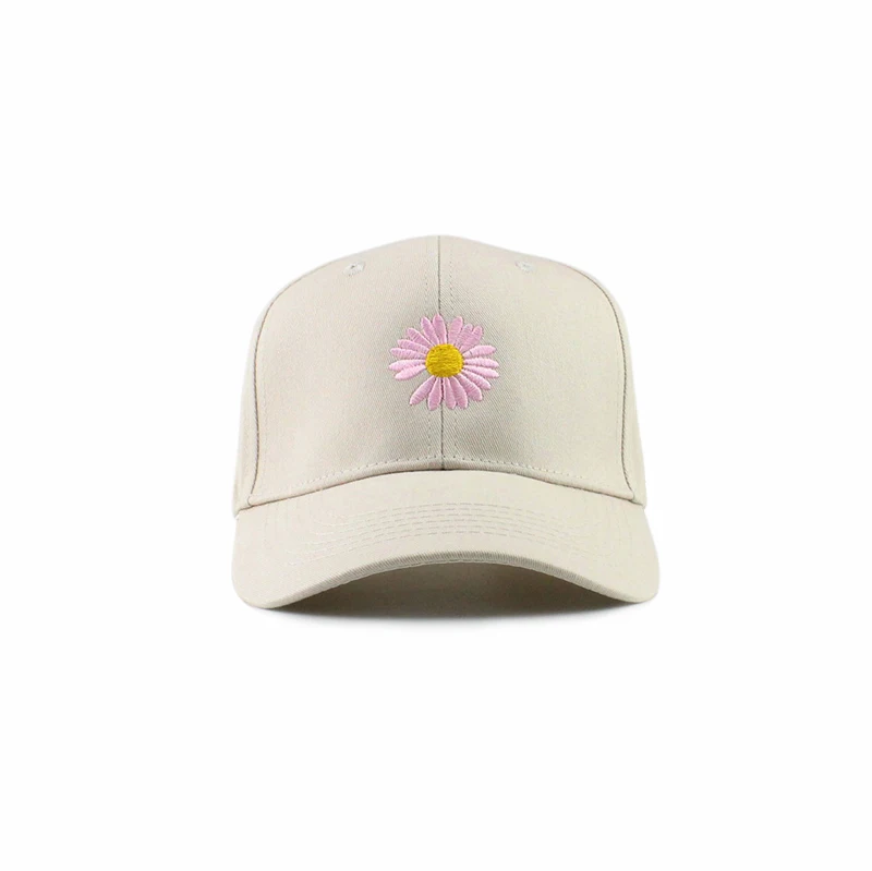 Beige-1 new cotton baseball cap chrysanthemum pattern caps men women Rose embroidery cap outdoor adjustable sports hat EXO GD pmo cap - Цвет: Beige-1