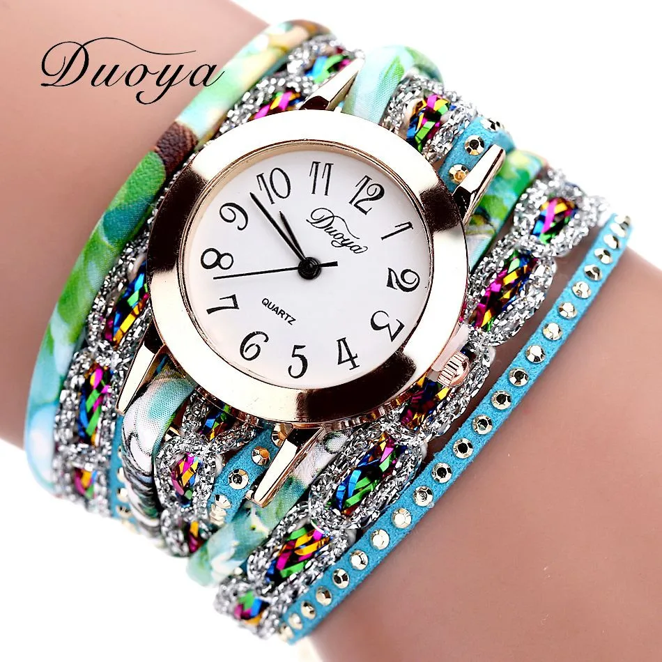 

Women Popular Quartz Wristwatches Luxury Bracelet Flower Gemstone Watches Women Fashion Round Watches 2022 Orologio Donna