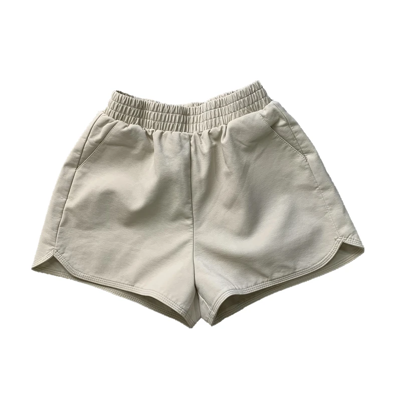 

PU Leather Women Shorts Autumn New High Waist Wide Leg Solid Casual All Match Female Clothing Top Quality