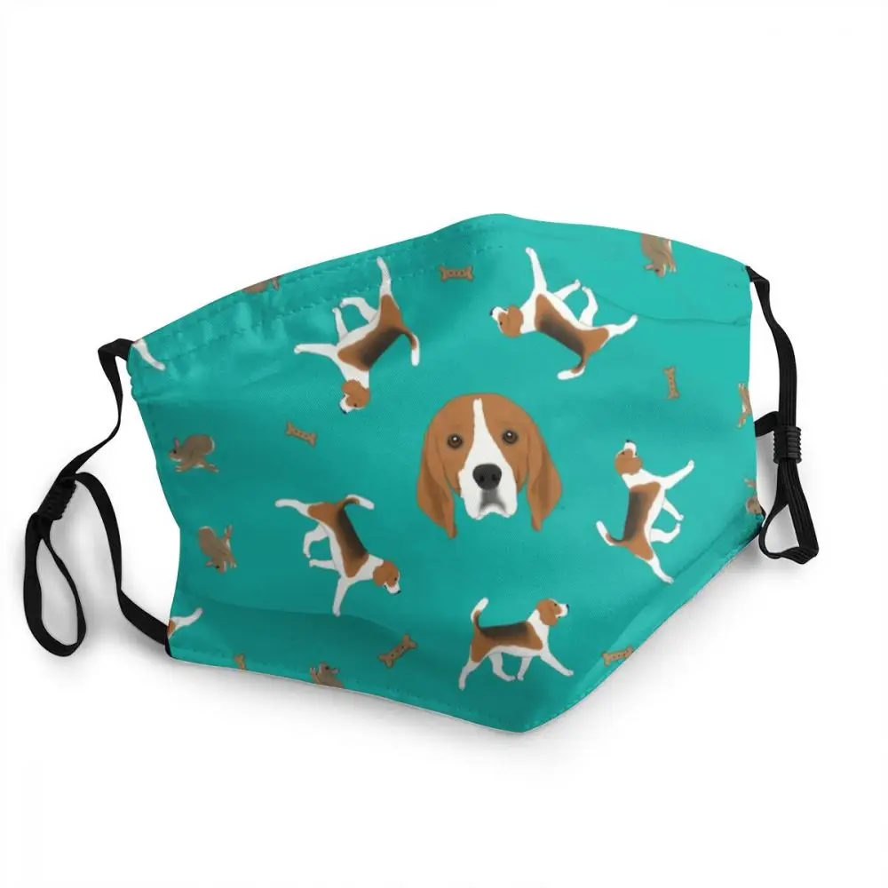 

Reusable Beagle Bunch Mask Funny Pet Dog Anti Dust Protection Cover Respirator Mouth Muffle