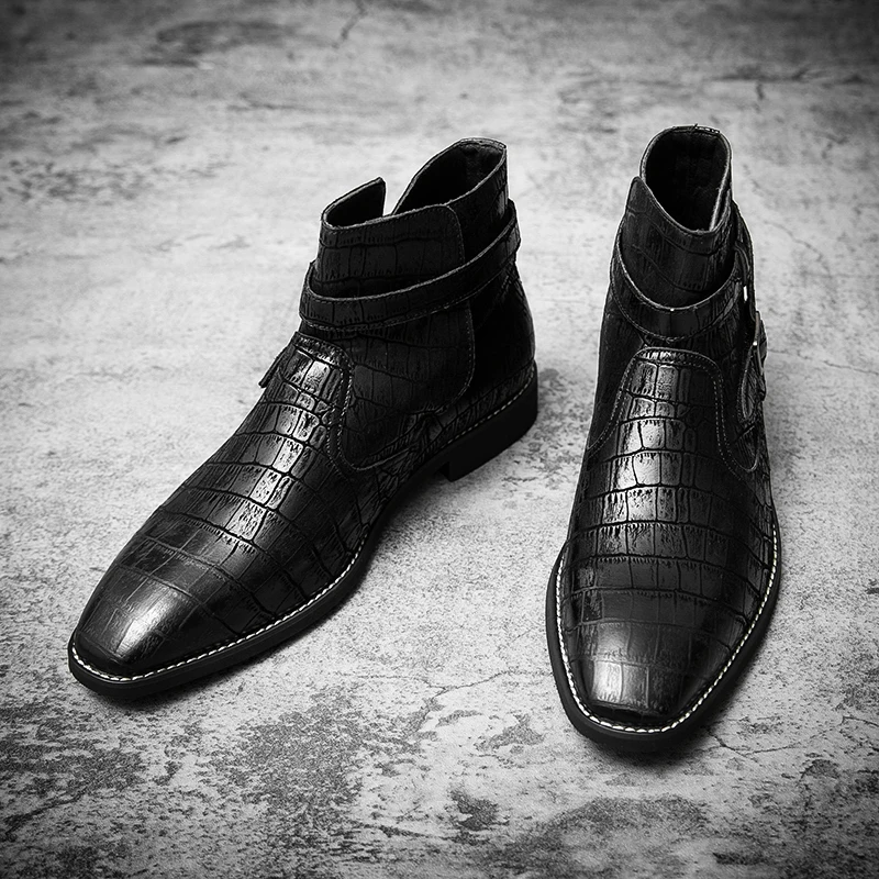 Осенне-зимние ботинки Мужская кожаная повседневная обувь Винтажные мужские