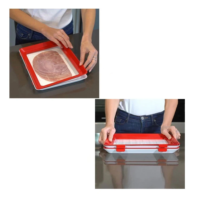 Microwave Fresh Food Tray Container Clever Dropship Kitchen Preservation Set Items Cover Storage Creative Plastic | Дом и сад