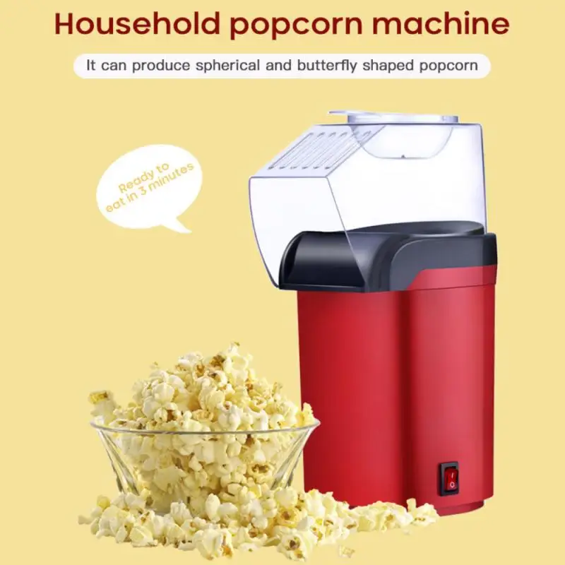 Red Electric Corn Popcorn Maker Household Automatic Mini Air