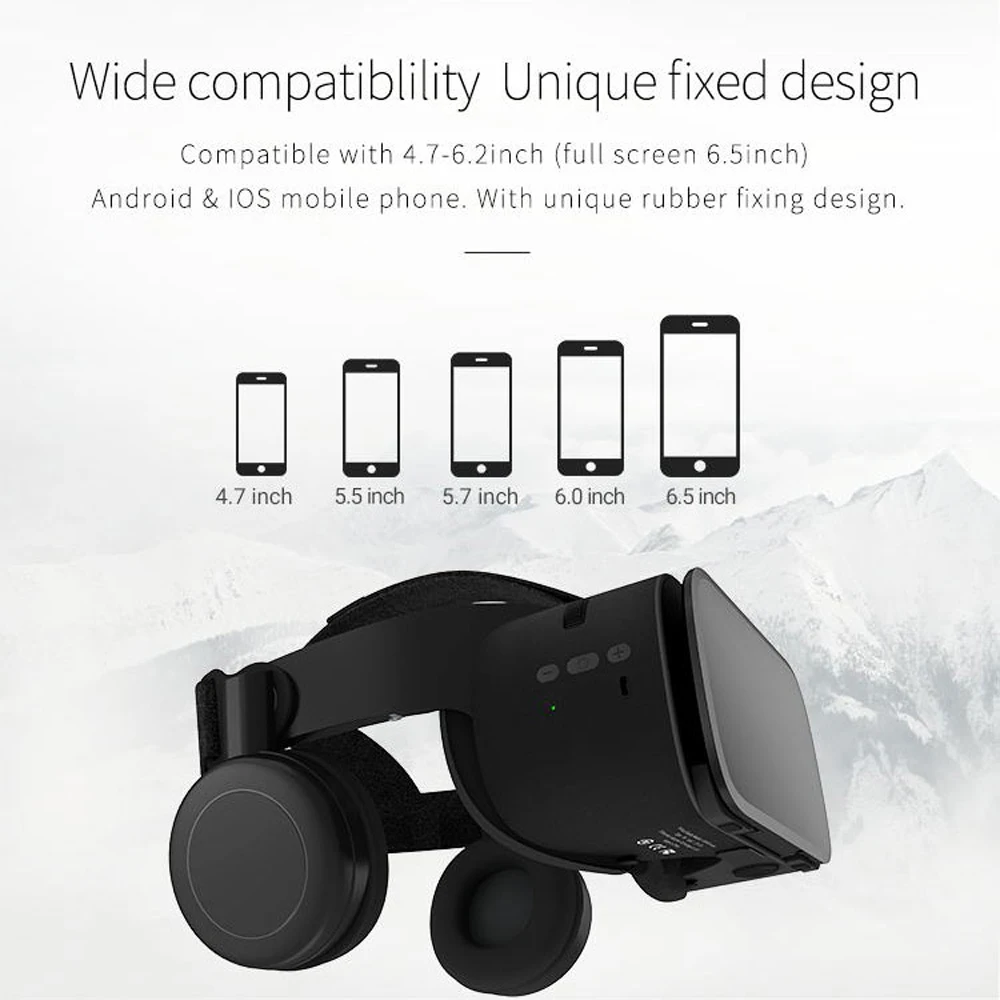 VR Bobovr Z6 Bluetooth 3 D шлем виртуальной реальности 3D очки гарнитура видео для телефона