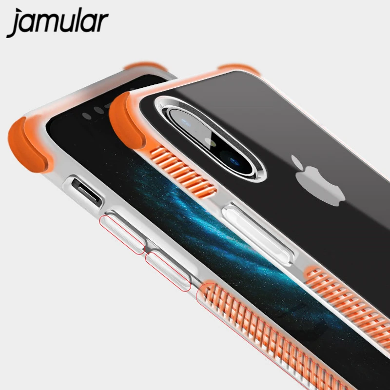 Противоскользящий чехол JAMULAR для iPhone 7 8 X 6 6s Plus противоударный мягкий