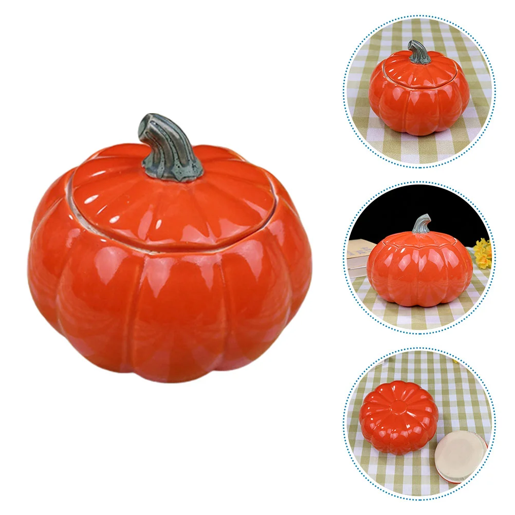 

1Pc Storage Jar Pumpkin Shape Food Storage Container Dried Fruit Canister