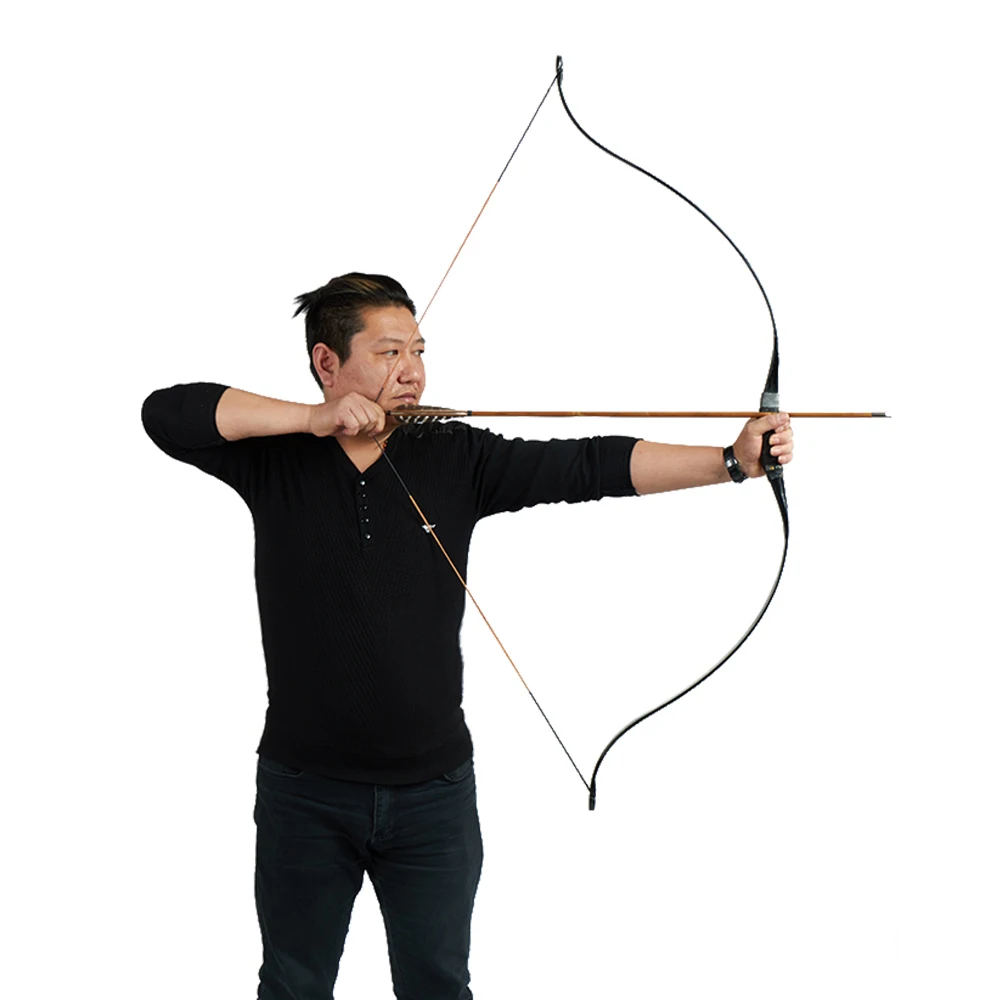 

Archery Bow Traditional Hunting Bow 25-45lbs Recurve Longbow Powerful Outdoor Shooting Bow