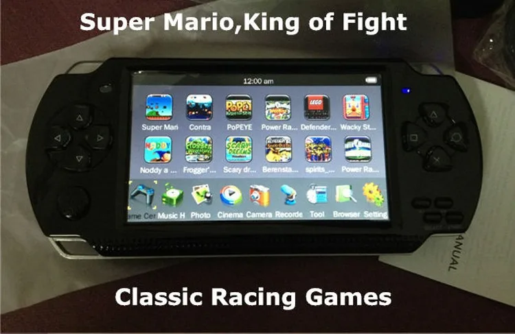 

Pop Pop Handheld Game Console 4.3 Inch Screen Mp4 Player MP5 Game Player Real 8GB Support For Psp game,camera,video,e-boo
