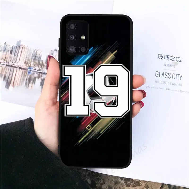 

Football Lucky number And letter Phone Case For Samsung galaxy S 21 20 10 8 A 51 71 50 21s 70 40 20 20e note 10 plus Ultra