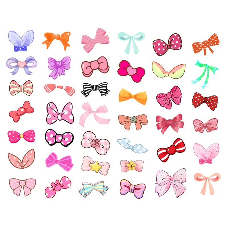 1 шт. Kawaii Цвет бантом эстетическое записки коллаж Бумага журнал наклейки Модные