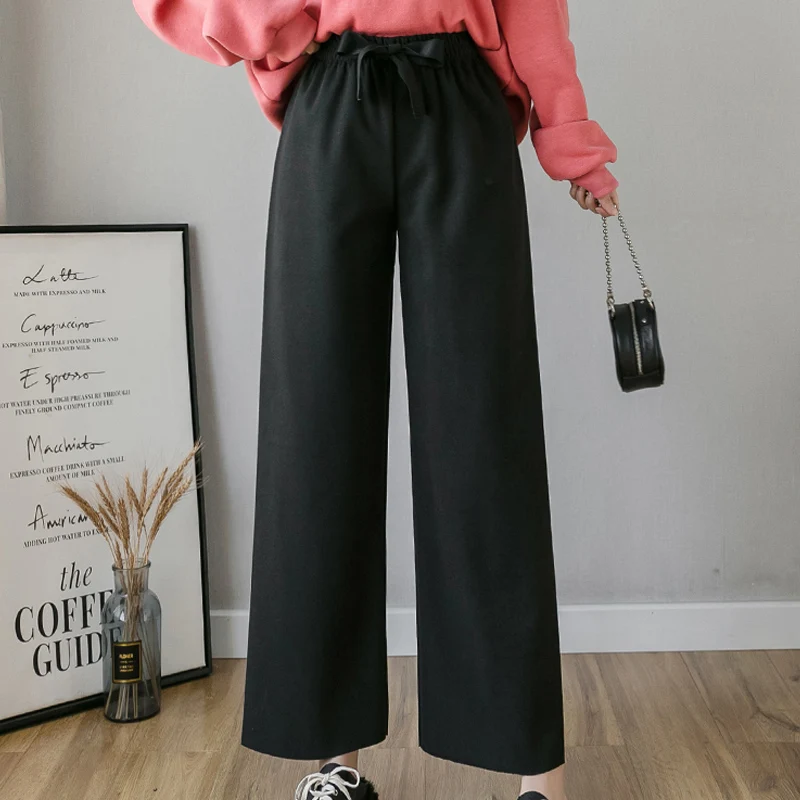 Женские брюки повседневные свободные шаровары до щиколотки классические с