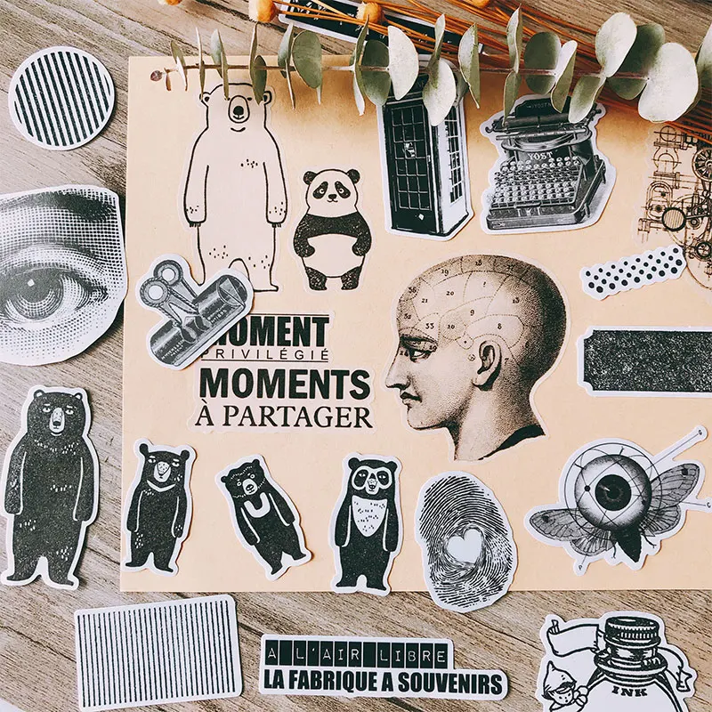 

64 шт., винтажные Стикеры для рукоделия и скрапбукинга