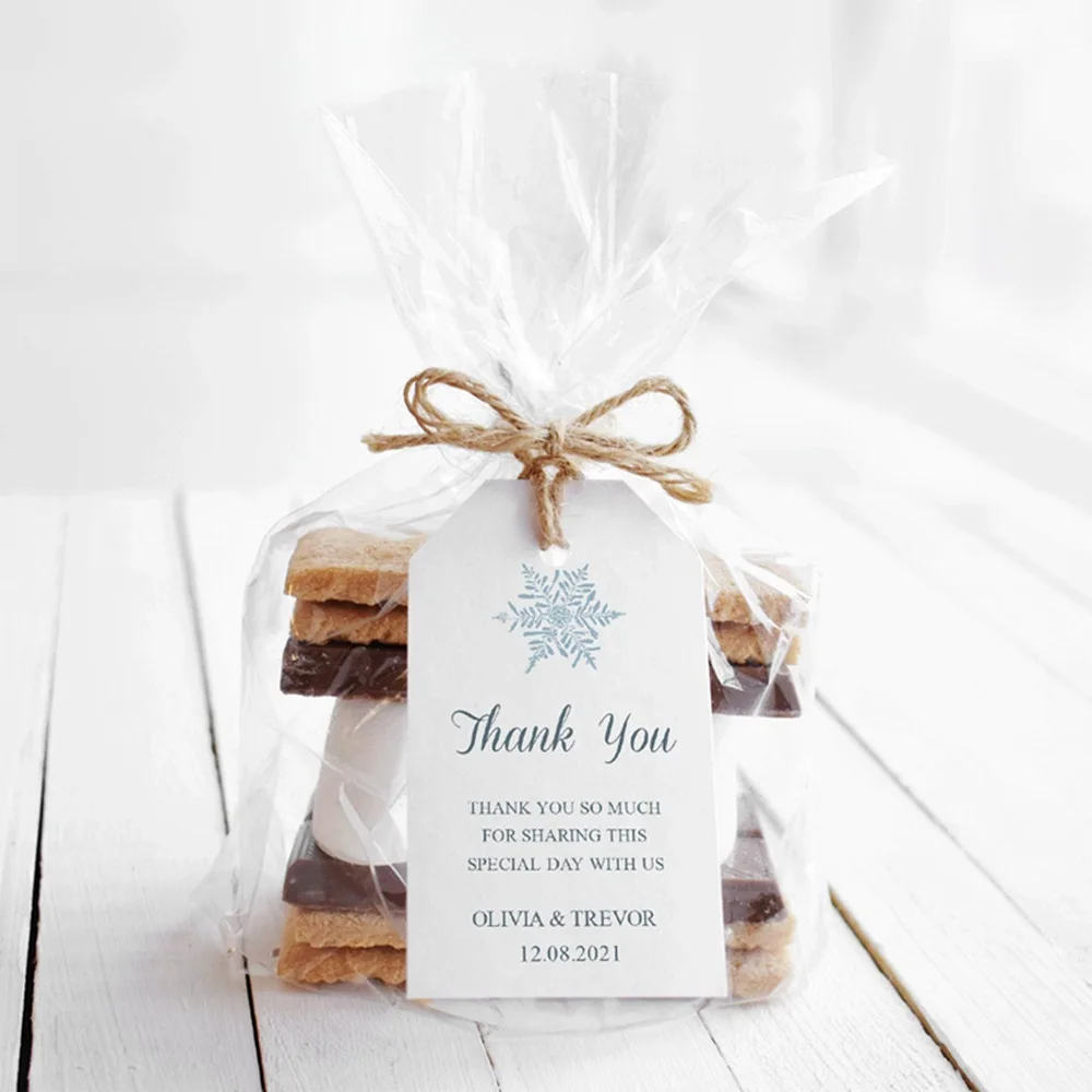 Бирки свадебные на заказ бирка зимняя для свадебных сувениров снежинки