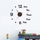 Настенные часы DIY 3D зеркальные акриловые цифры дисплей бесшумные кварцевые кинетические часы наклейки украшение дома для гостиной спальни