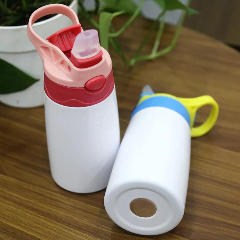 12 унций DIY сублимационные Детские Чашки Sippy тонкая бутылка-неваляшка нержавеющая