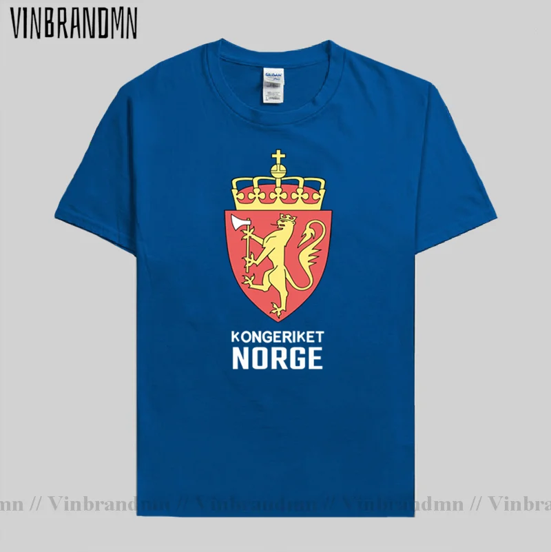 Футболка Norge Мужская Спортивная хлопок Джерси для государственной команды