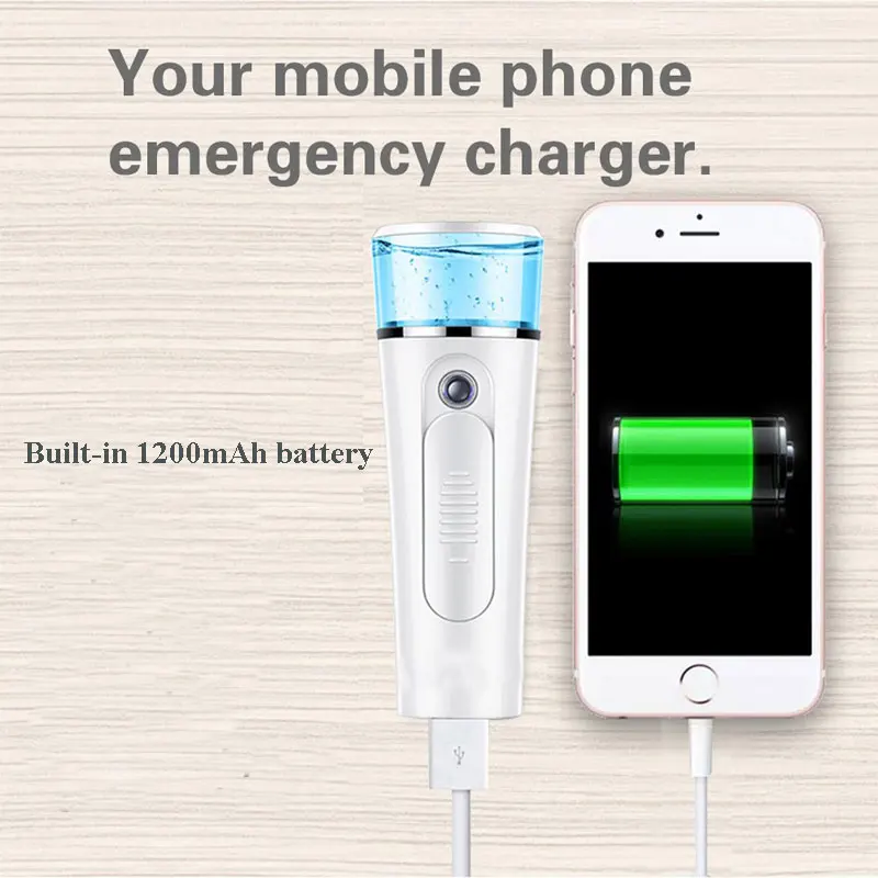USB перезаряжаемый портативный мини распылитель нано тумана для лица тела
