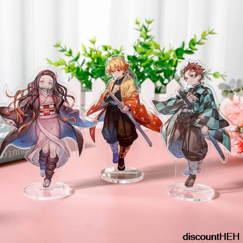 Аниме «Демон» Истребительница Kimetsu без Yaiba камадо Tanjirou Nezuko Kanawo Zenitsu Inosuke Giyuu рисунок акриловая модель на подставке игрушки - изображение