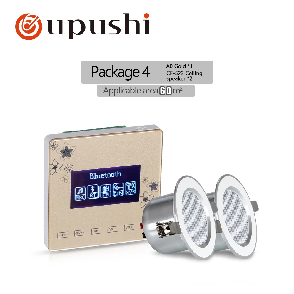 Gold -2pcs speaker Портативные bluetooth-динамики водозащитный потолочный динамик bluetooth в настенный усилитель для фон для ванной музыкальная система с USB - Цвет: Gold -2pcs speaker