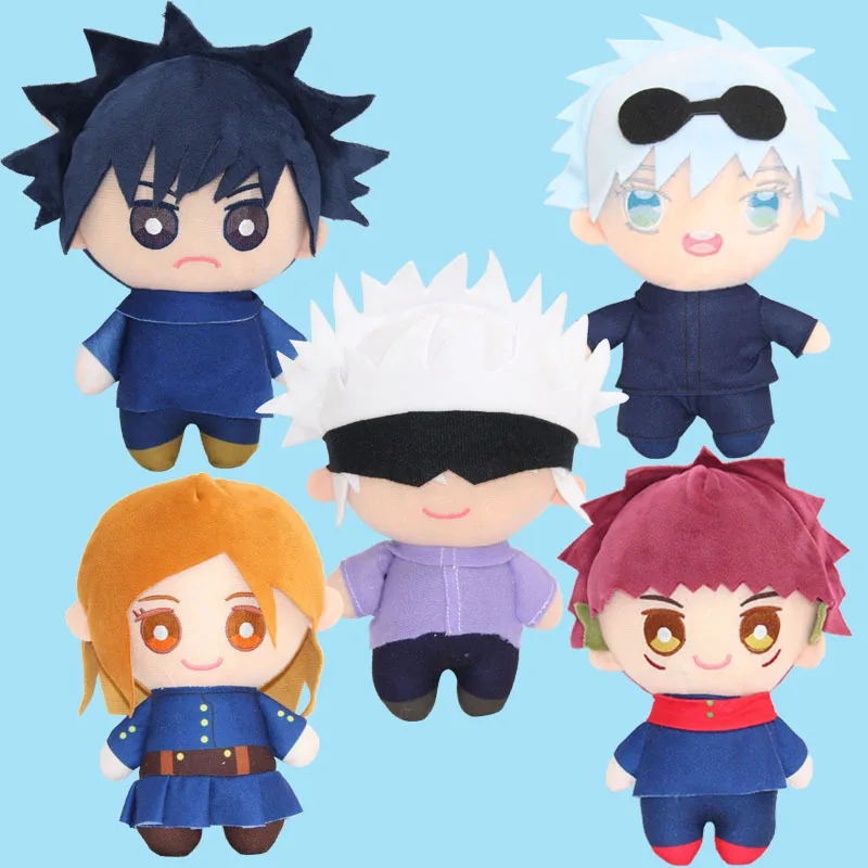 

5 pcs/lot anime plush model toy Jujutsu Kaisen Yuji Itadori cartoon doll Gojo Satoru plush stuffed toy gift