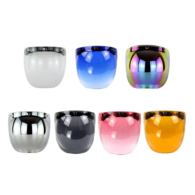 

Helmet Bubble Visor Universal Flip up Lens Bubb Face Motorcycle Helmet Visor 8 Color Vintage Helmet Windshield Shield