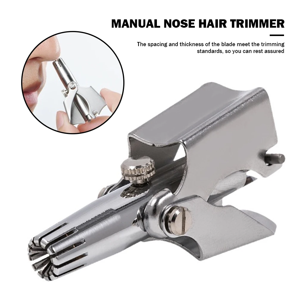 

Nose Ear Trimer Men Razor Nasal Hair Cut Vibrissa Manual Rhinothrix Cutter Stainless Steel Shaver Scissors
