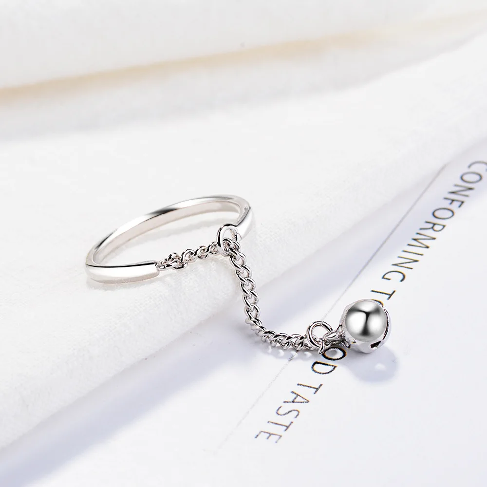 Регулируемые кольца для женщин серебряные с микро Цирконом и кисточкой|Кольца| |