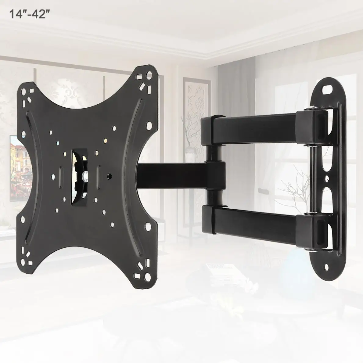 Wall Mounts Bracket Flat Panel Tv Frame Mount Support 15 Degree Tilt For 14 To 26 / 42 Inch Lcd Led Monitor