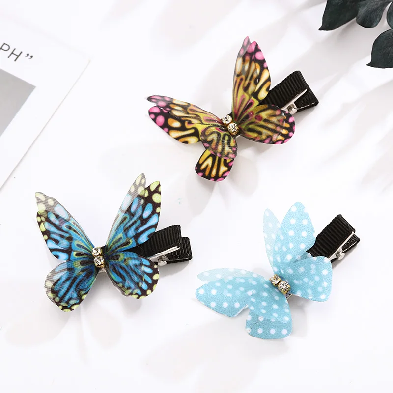 JINJIAN девушки красочный сон Бабочка Мультфильм шпилька Дети Мода заколки для