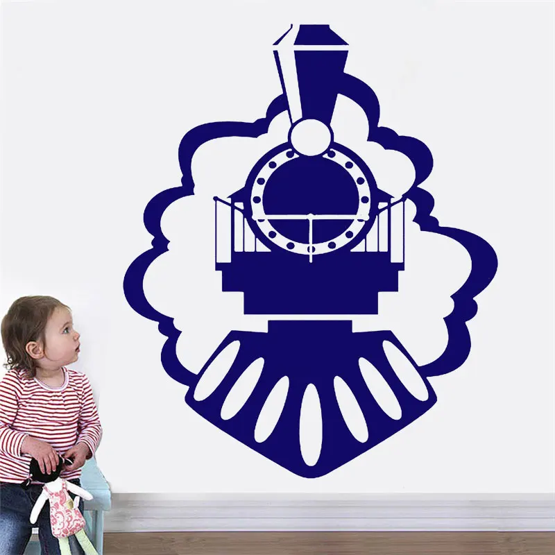 Ретро поезд стикеры на обои локомотив домашний декор из винила для детской