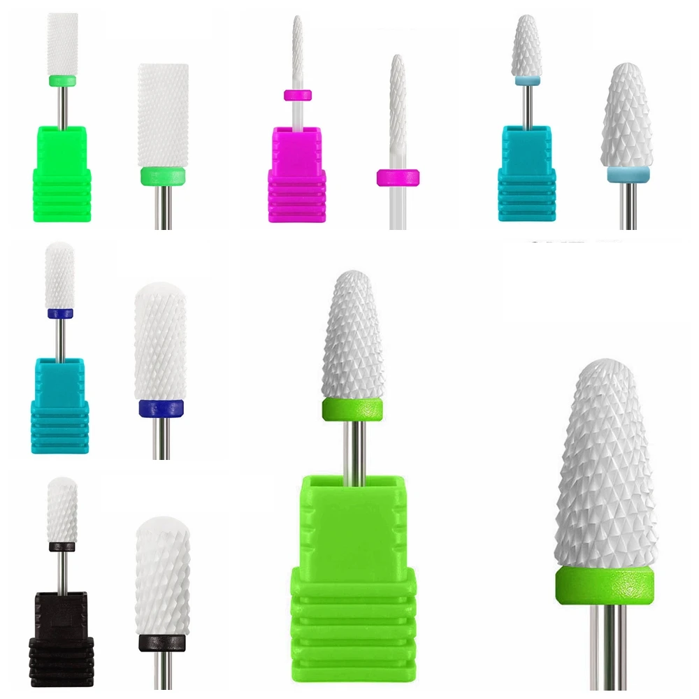 

1Pcs Ceramic Tungsten Steel Nail Art Drill Bit Set Milling Cutter Cut Drills for Nail Files Buffer Manicure Nail Equipment Tools