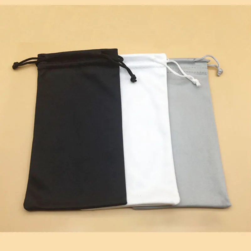 Высокое качество черные солнцезащитные очки сумка из микрофибры мягкие для