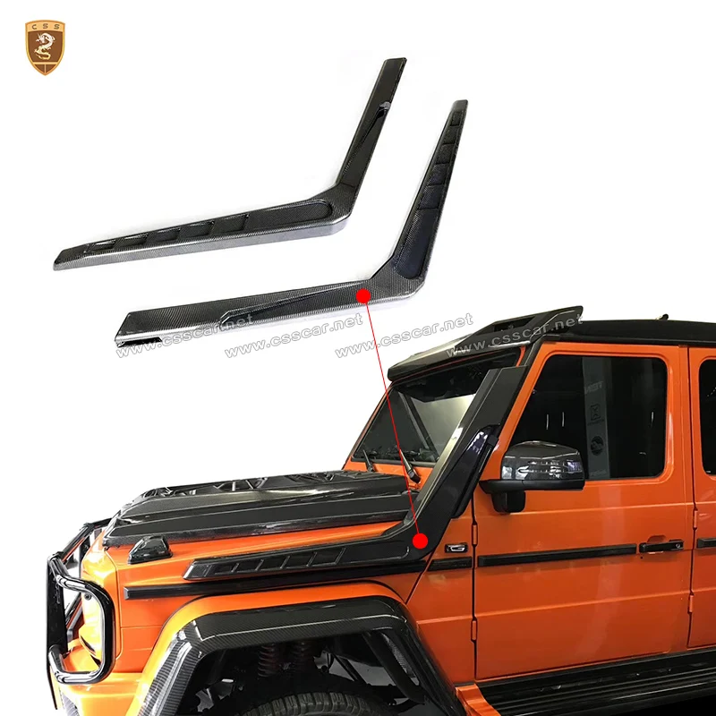 CSSCAR автозапчасти Benz G класс G500 G55 G63 сухое углеродное волокно автомобиль высокий воздух впускная линия Wading шланг 4*4 Оригинал Benz W463 Snoykel