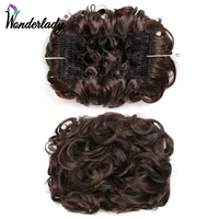 wonderlady 90g chignon comb hairpiece clip in bun hair piece soft synthetic hair ponytail women updo cover curly hair extensions